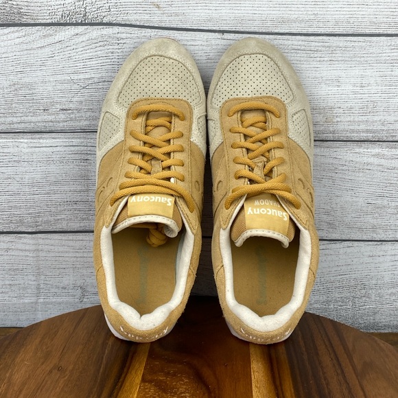 Saucony Shadow Original Style Tan Cannoli Pack Suede Shoes Men Sneaker Size 10.5 - Picture 10 of 12